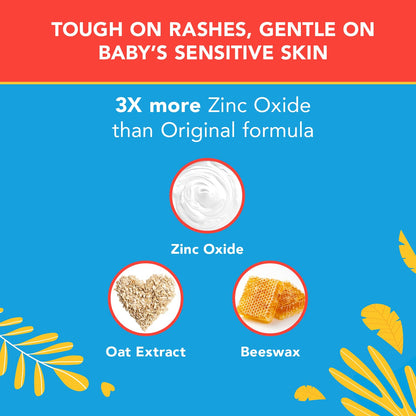 Triple Paste 3X Max Diaper Rash Ointment for Baby, Maximum Strength with 40% Zinc Oxide Ointment for Serious Diaper Rash, 6 oz Tube