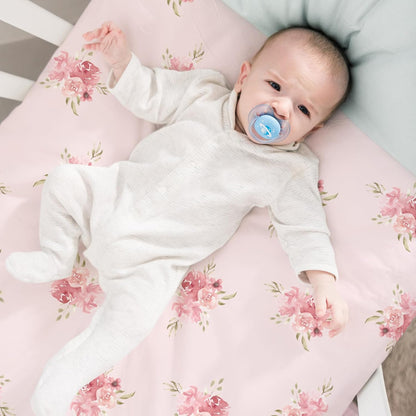 Bedside Sleeper Bassinet Fitted Sheets 20 x 33, 3 Pack Baby Delight Beside Me Dreamer,Babybond,Jimglo,koola,cowiewie,fodoss, Dream On Me Baby Square Bassinet, Pink Animal