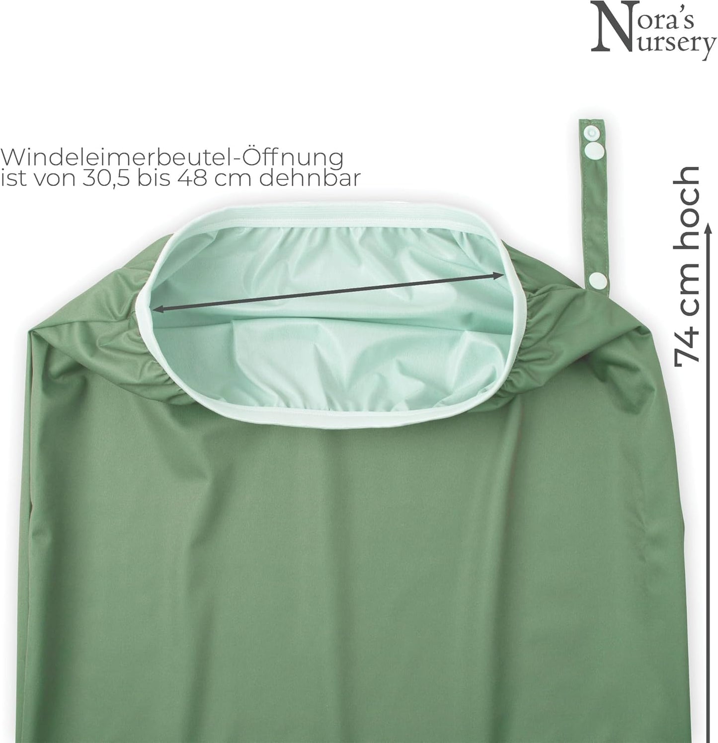 Nora's Nursery Morning Dew Cloth Diapers +Nora's Nursery Pail Liner for Cloth Diapers