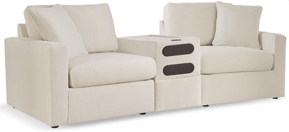 Signature Design by Ashley Modmax Coastal Press-Back Swivel Glider Rocker Recliner with Machine Washable Cover, Hidden Storage Compartments and 2 Bolster Pillows, Beige - Colors B