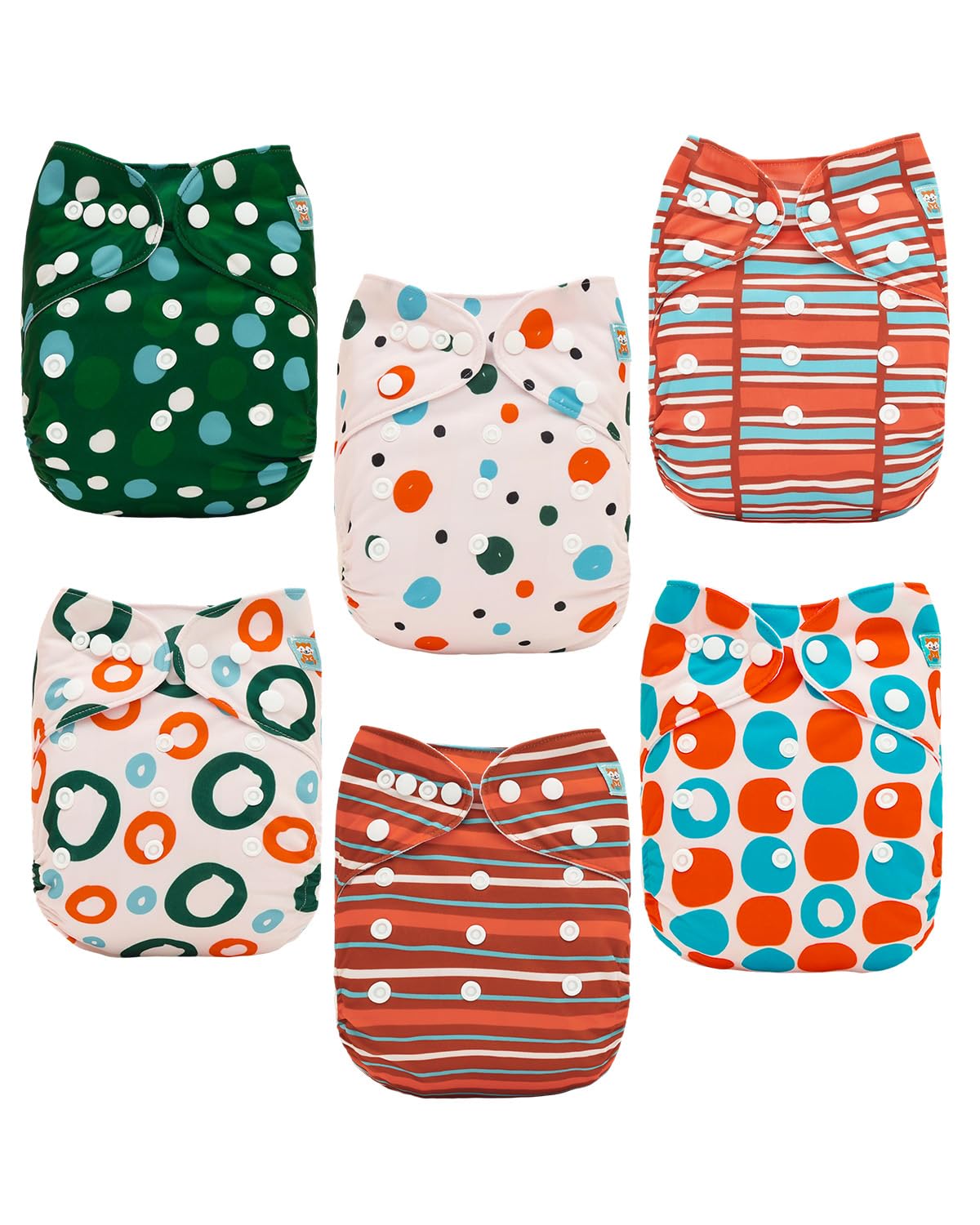 ALVABABY 12pcs Microfiber Inserts,Soft Cloth Diaper Liner,3-Layer Absorbent Inserts,Reusable for Baby Cloth Diapers 12T