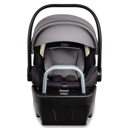 Britax Willow SC Infant Car Seat, Rear Facing Car Seat with Alpine Base, ClickTight Technology, RightSize System, Pindot Stone