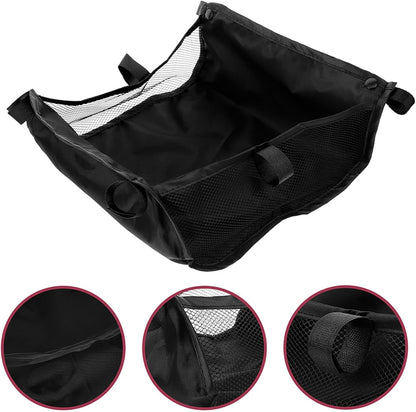 2pcs Universal Stroller Basket Attachment Large Capacity Under Stroller Storage Bag for Trend Wagon Accessories and Easy to Install Organizer for Stroller Storage