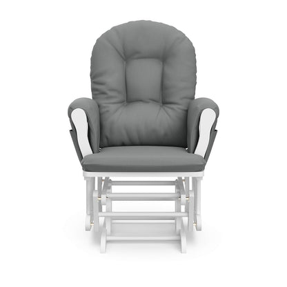Storkcraft Premium Hoop Glider & Ottoman (Espresso/Gray Swirl) — GREENGUARD Gold Certified Nursery Glider, Solid Wood Craftsmanship, Smooth-Gliding Nursery Chair and Ottoman, Award-Winning - Colors B