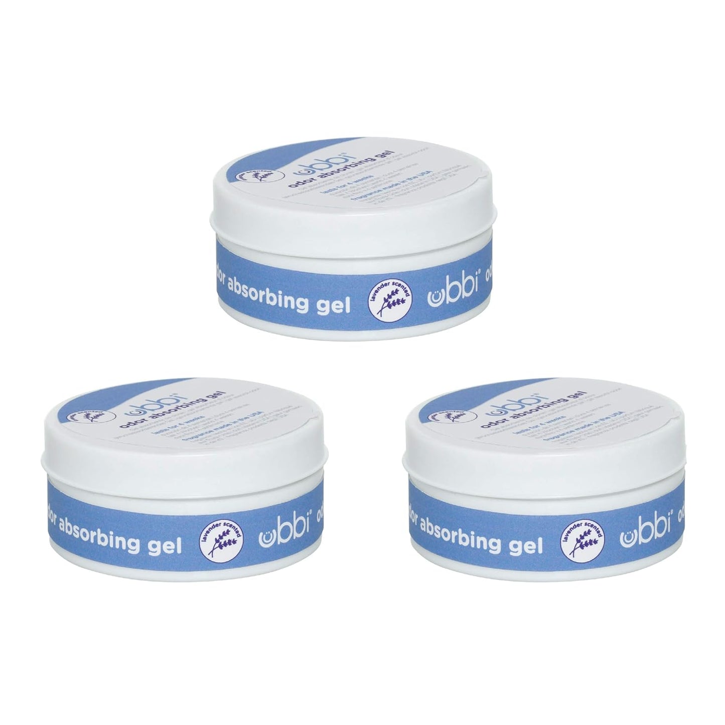 Ubbi Steel Odor Locking, No Special Bag Required Money Saving & Lavender Scented Absorbing Gel Value Pack - 3 Count Diaper Pail Odor Control for Baby Nursery