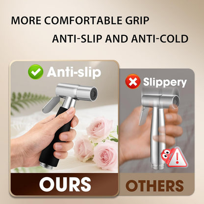 Handheld Bidet Sprayer Head,Stainless Steel Muslim Shower Head for Toilet,Adjustable Pressure Jet Sprayer for Feminine Hygiene and Pet Bath Bathroom Cloth Diaper Cleaning (Multicolor)