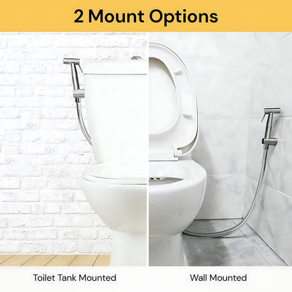 Handheld Bidet Sprayer for Toilet Bathroom Premium Stainless Steel - Adjustable Water Pressure Control Baby Cloth Diaper Sprayer with Superior Complete Bidet Spray Hose Kit