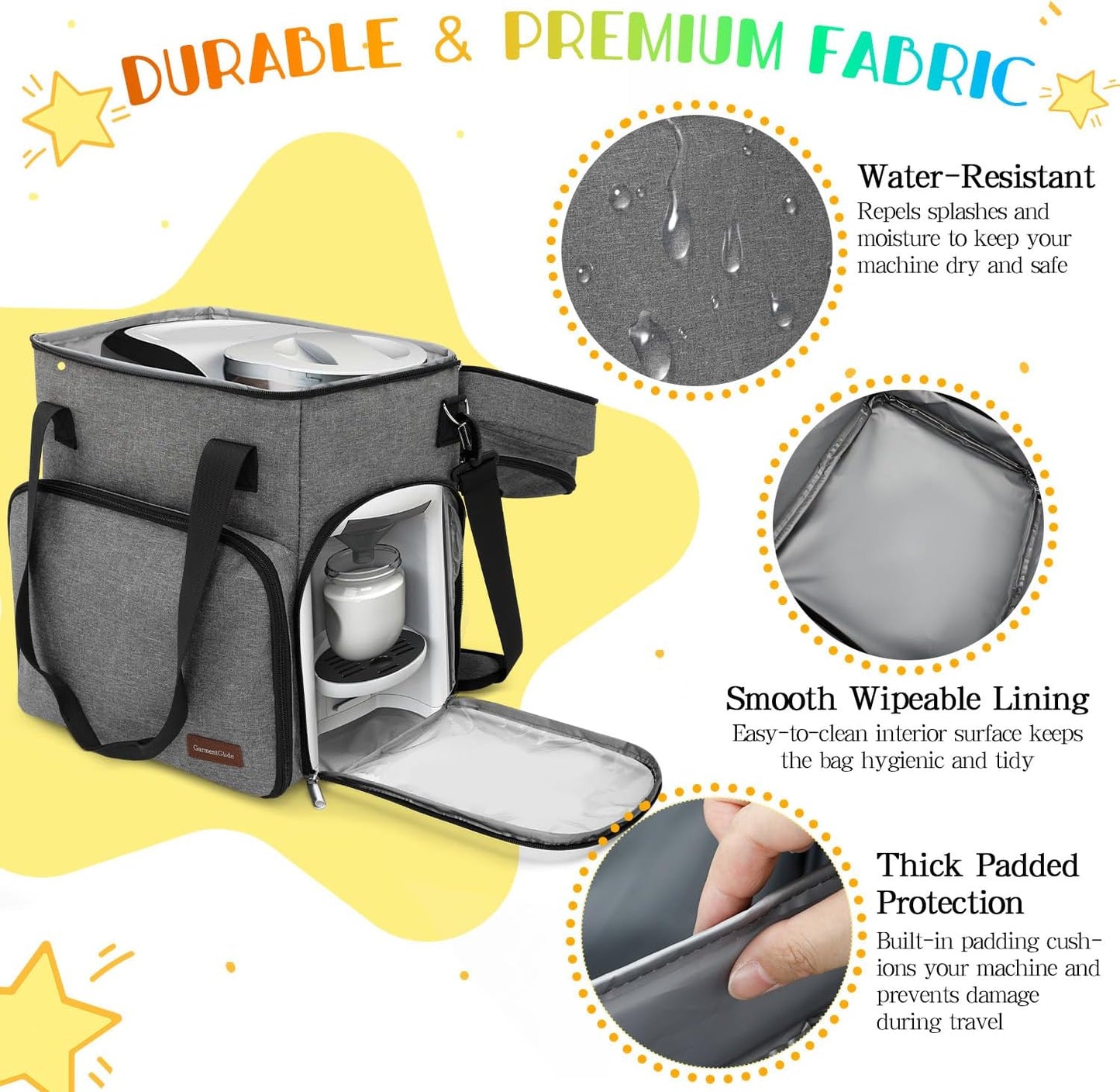 Carrying Case Compatible with Baby Brezza Formula Pro Advanced Formula Maker,Portable Formula Mixer Travel Organizer Bag with Shoulder Strap and Storage Pockets for Bottles,Baby Essentials