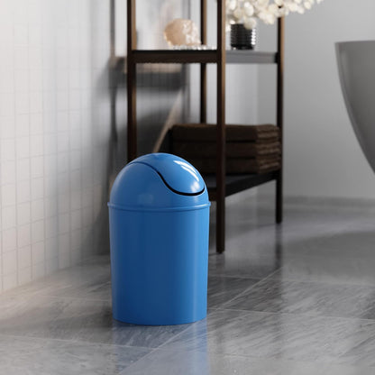 Umbra 1.25 Gallon Mini Waste Can with Removable Swing-Top Lid - Small Garbage Bin for Kitchen, Bathroom, Bedroom, Office - Compact Trash Can Fit Under Tables & Counters - Yellow
