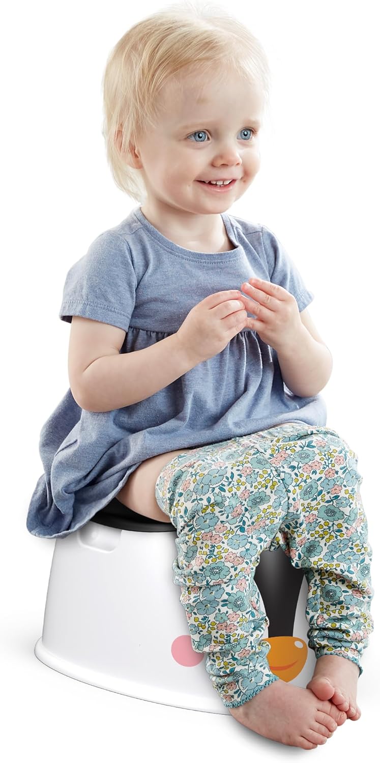 Fisher-Price™ Toddler Toilet Penguin Potty Training Seat, Portable Chair with Handles for Kids and Removable Bowl