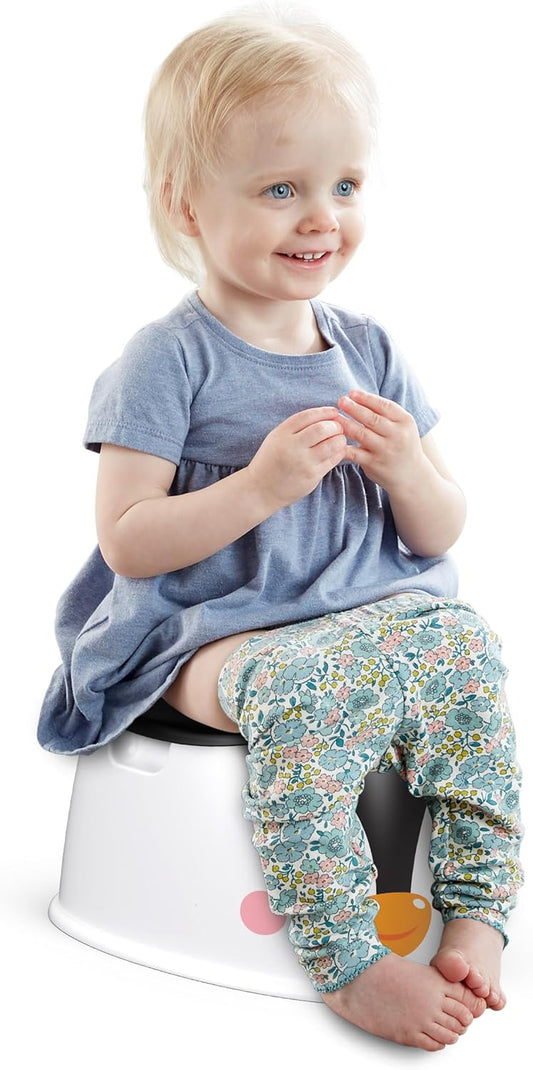 Fisher-Price™ Toddler Toilet Penguin Potty Training Seat, Portable Chair with Handles for Kids and Removable Bowl