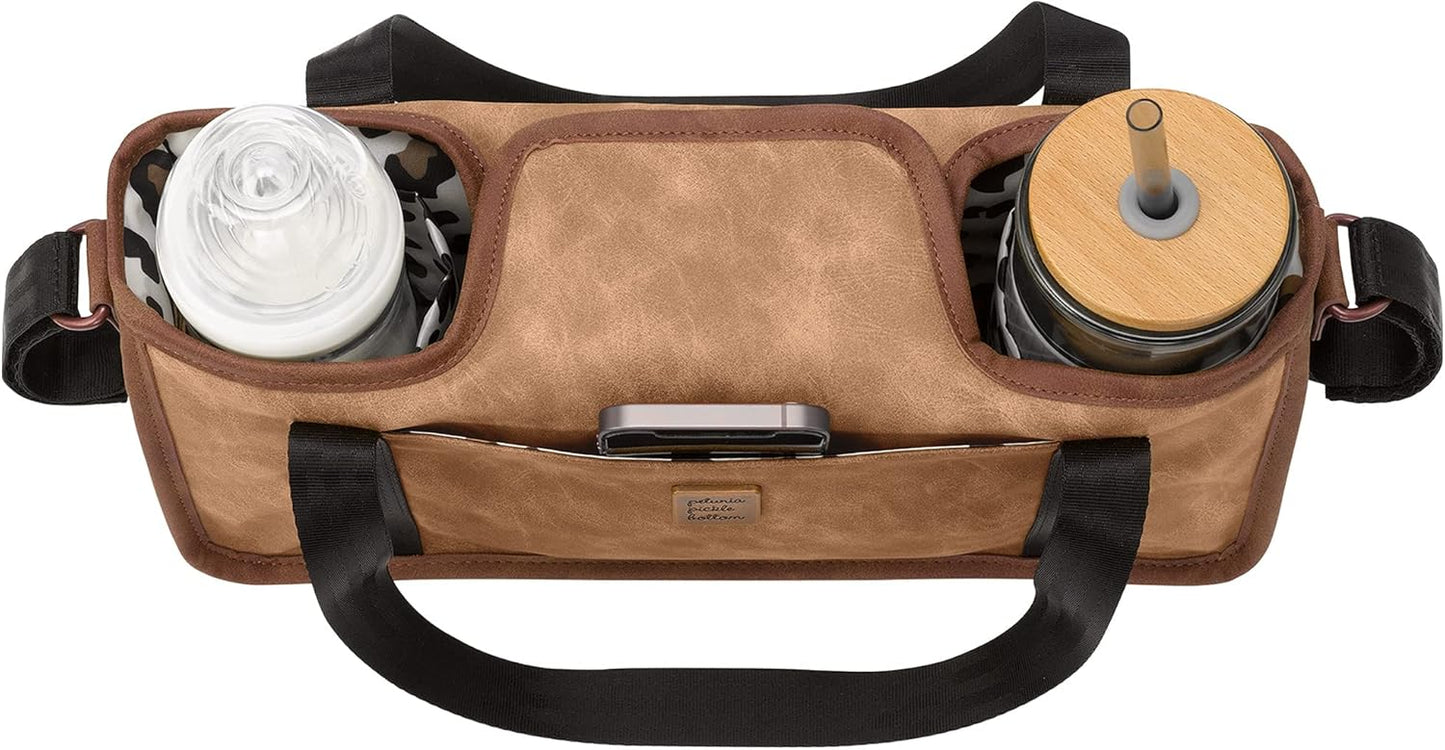 Petunia Pickle Bottom Wander Stroller Caddy, Perfect Baby Caddy for Organization, Multiple Carry Positions, Fits Most Strollers, Brioche