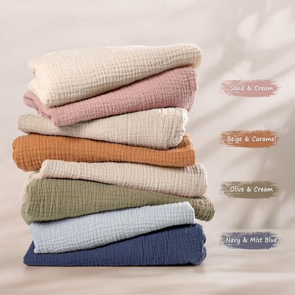 lulumoon Muslin Bassinet Sheets for Baby: Soft Bedside Sleeper Bassinet Fitted Sheets for Boys and Girls