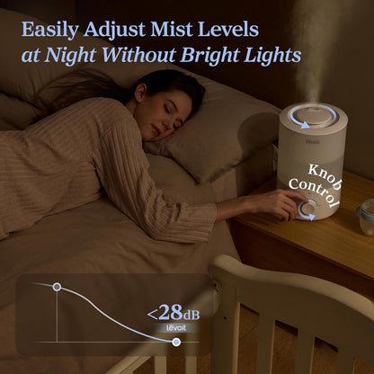 LEVOIT Dual 200S Smart Humidifiers for Bedroom, Top Fill, Customize Humidity for Home, Baby Nursery & Plants with Humidistat, Essential Oil Diffuser, Schedule, Timer, APP & Voice Control, 3L, Blue