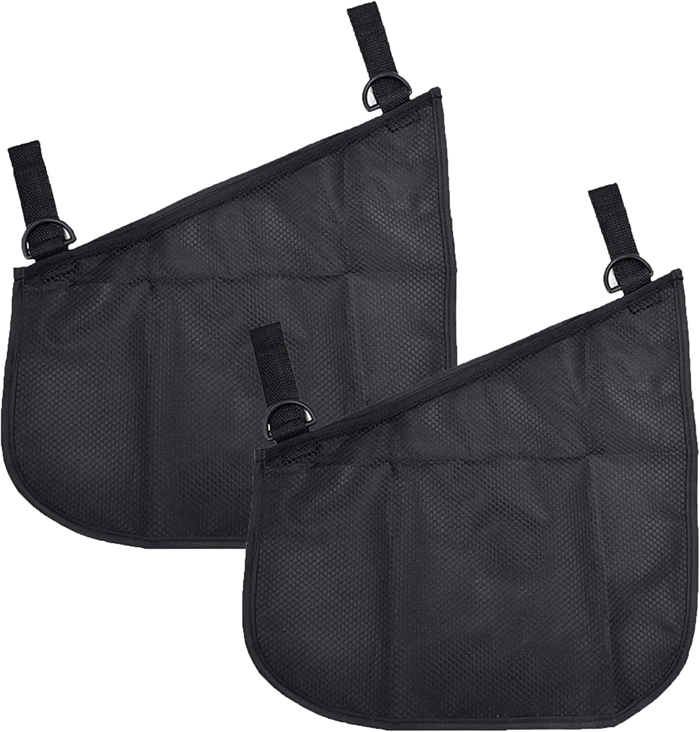 2 Pack Portable Side Sling Stroller Cargo Net ,Non-Slip and Adjustable Straps Storage Mesh Bag ,Food Storage , Storage Bag for Baby Stroller Cargo Mesh Bag Storage Universal Stroller Organizer (Blue)
