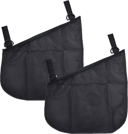 2 Pack Portable Side Sling Stroller Cargo Net ,Non-Slip and Adjustable Straps Storage Mesh Bag ,Food Storage , Storage Bag for Baby Stroller Cargo Mesh Bag Storage Universal Stroller Organizer (Blue)