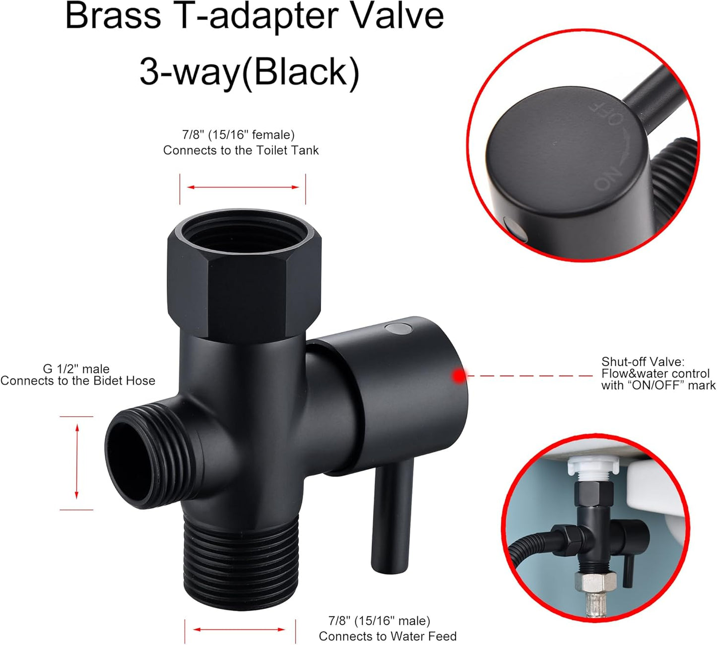 Matte Black Senhozi Toilet Bidet Sprayer, Sprayer Attachment with Stainless Steel Hose for Personal Hygiene, Handheld Toilet Sprayer for Baby Cloth Diaper and Bathroom Spray for Pet Shower Baby Shower