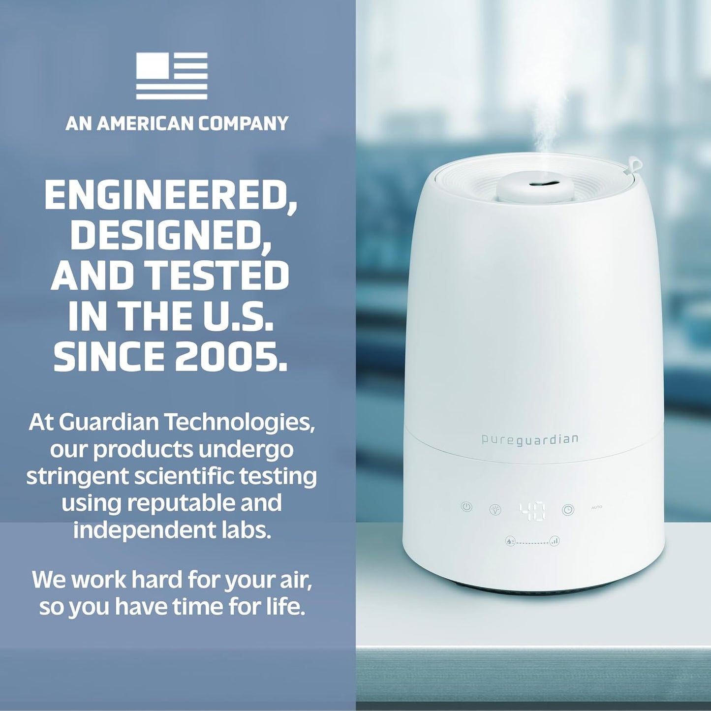 PureGuardian 30-Hour 0.80 Gal. Top Fill Cool Mist Ultrasonic Humidifier for Home with Aromatherapy Tray, Covers 320 Sq. Ft, White, H950AR