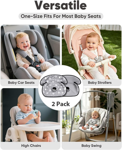 2 Pack Waterproof Baby Piddle Pads Carseat Potty Training Car Seat Protector, Waterproof Infant Car Seat Liner Cover to Prevent Pee, Leakproof and Washable (Red Flower)