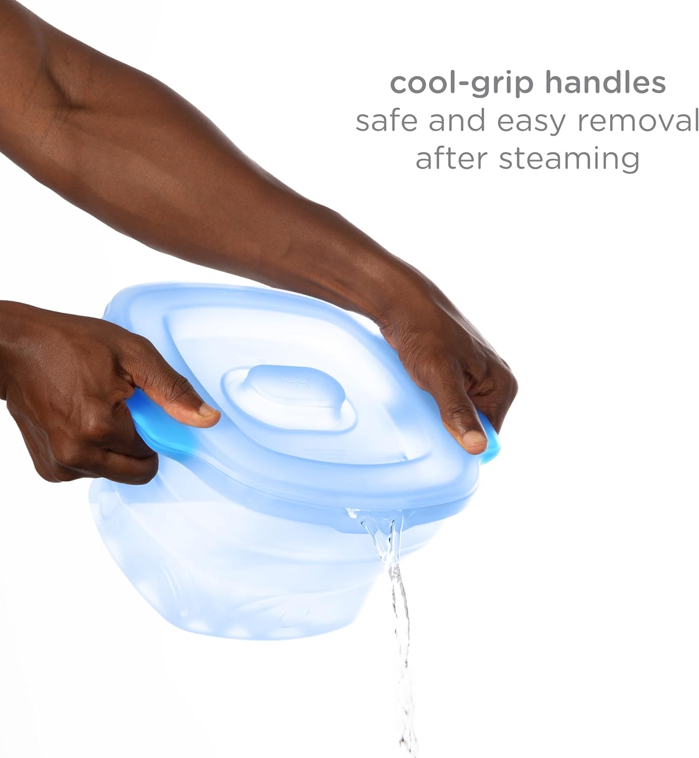Ubbi 3-in-1 Collapsible Microwave Wash Bin, Baby Bottle Sterilizer & Veggie Steamer, Reusable Silicone Steam Bag for Travel or Home Use, Fits Up to 5 Baby Bottles, Dishwasher Safe, Blue