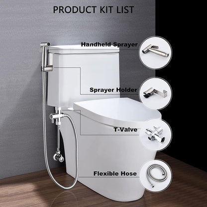Handheld Bidet Sprayer for Toilet Handheld Sprayer Kit Toilet Sprayer Attachment for Toilet Handheld Bidet Cloth Diaper Sprayer Set Muslim Shower Toilet Sprayer