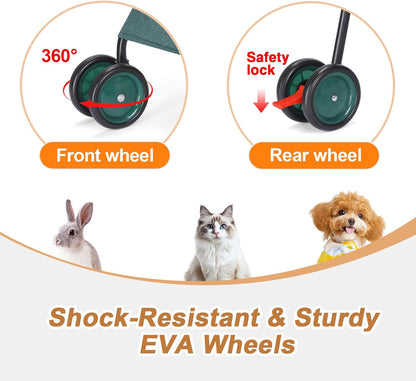 Wedyvko Travel Portable Dog Stroller, Pet Stroller for Small Puppy Dogs & Cats, Up to 33 lbs, Black