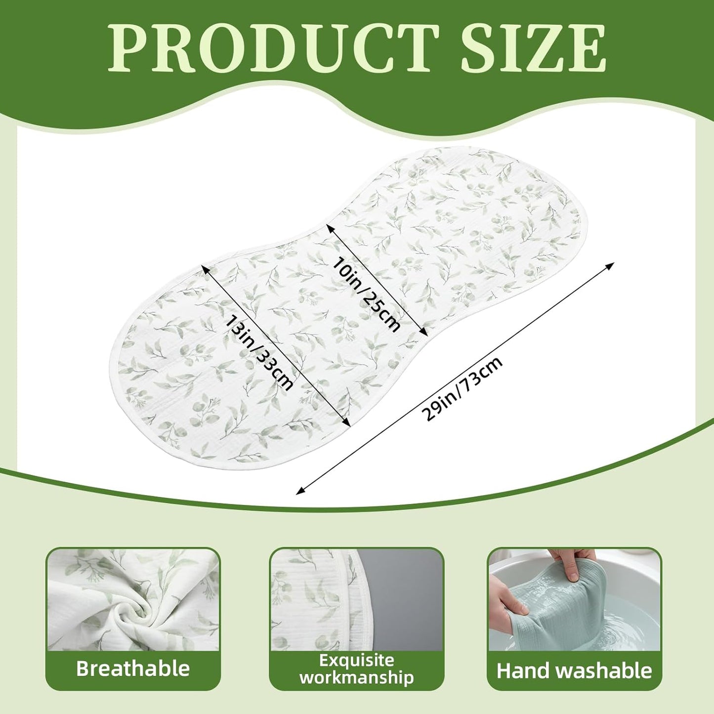 Hahafelt 3 Pcs Changing Pad Liners Fits in Peanut Shape Changing Pad Waterproof Diaper Mats Organic Cotton Peanut Mats are Warm on Baby's Back, Washable Reusable (Starry Style,Multicolor)