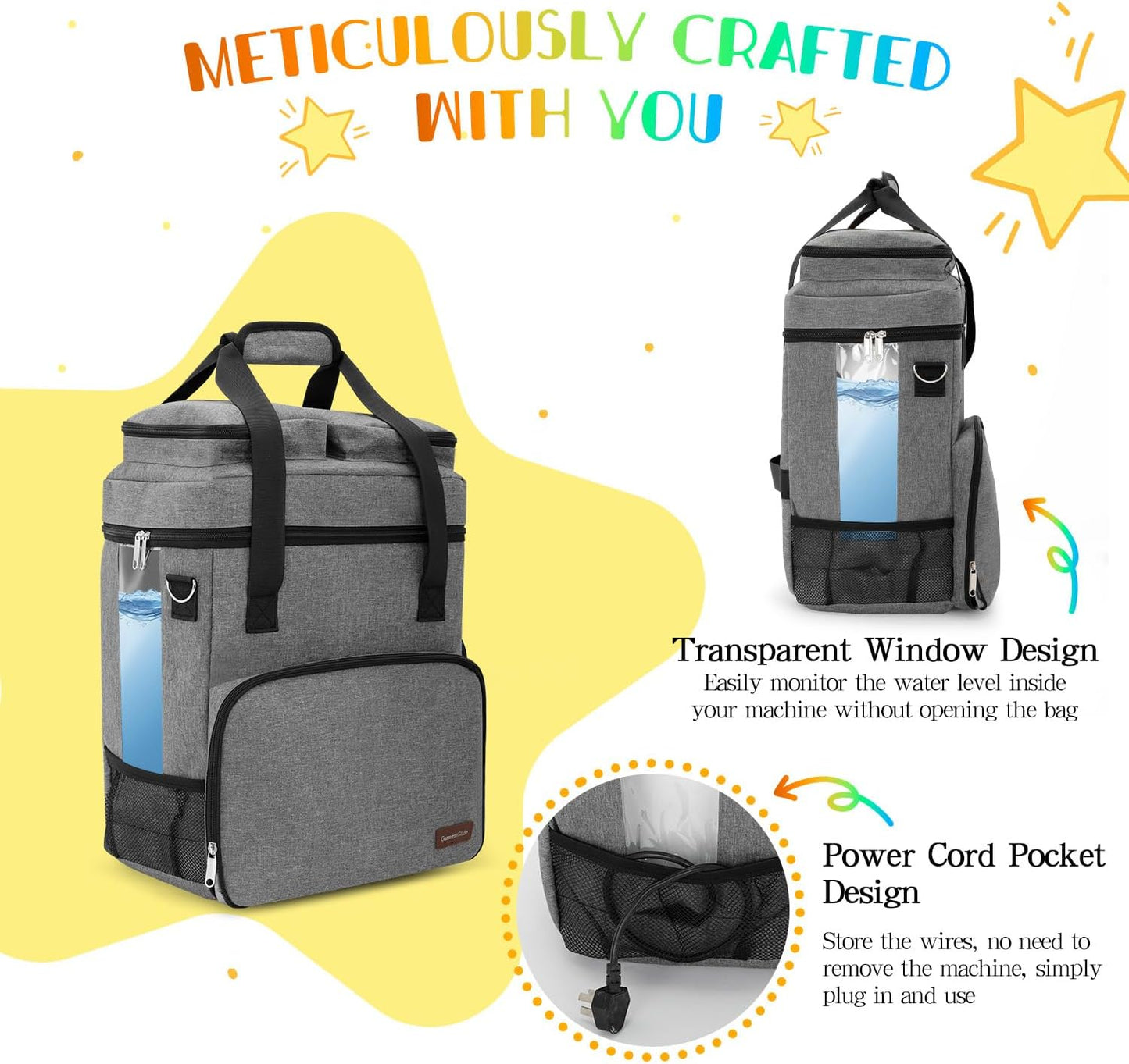 Carrying Case Compatible with Baby Brezza Formula Pro Advanced Formula Maker,Portable Formula Mixer Travel Organizer Bag with Shoulder Strap and Storage Pockets for Bottles,Baby Essentials