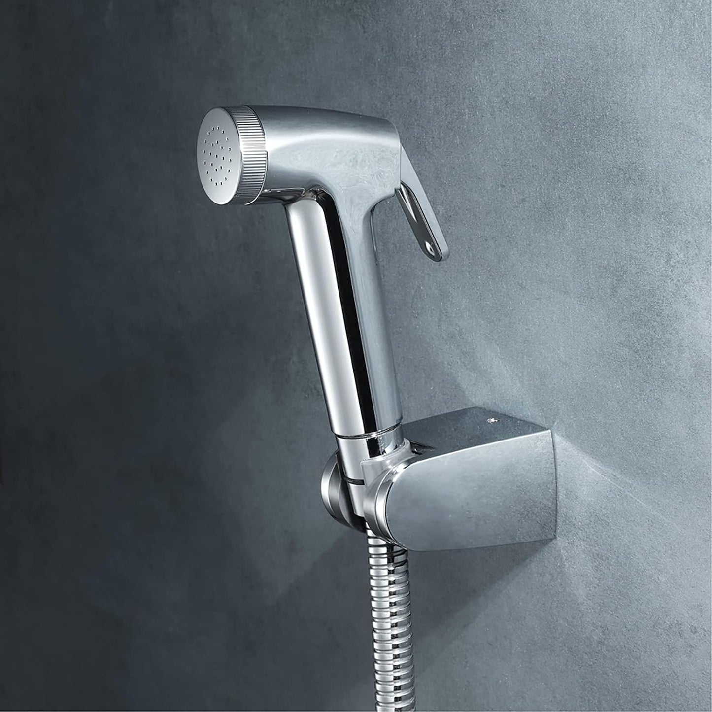 HandheldSprayer Kit Cloth Diaper Sprayer ABS Round ShapeSprayer for Toilet for Toilet-Adjustable Water Pressure Control withHose for Feminine Wash and Bracket,Chrome d(Chrome D)