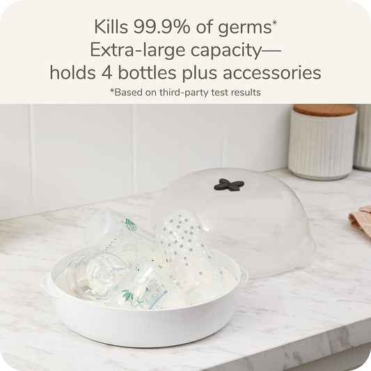 NUK Micro Express Microwave Baby Bottle and Accessory Sterilizer, a Fast & Effective Sterilization, Using Natural Steam