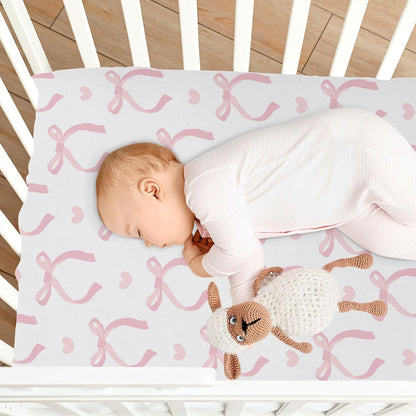 Fall Cute Mushroom Leaves Fitted Crib Sheets Stretchy Portable Playard Sheets for Baby Toddler, Breathable Soft Mini Crib Mattress 52 x 28 in for Boys and Girls