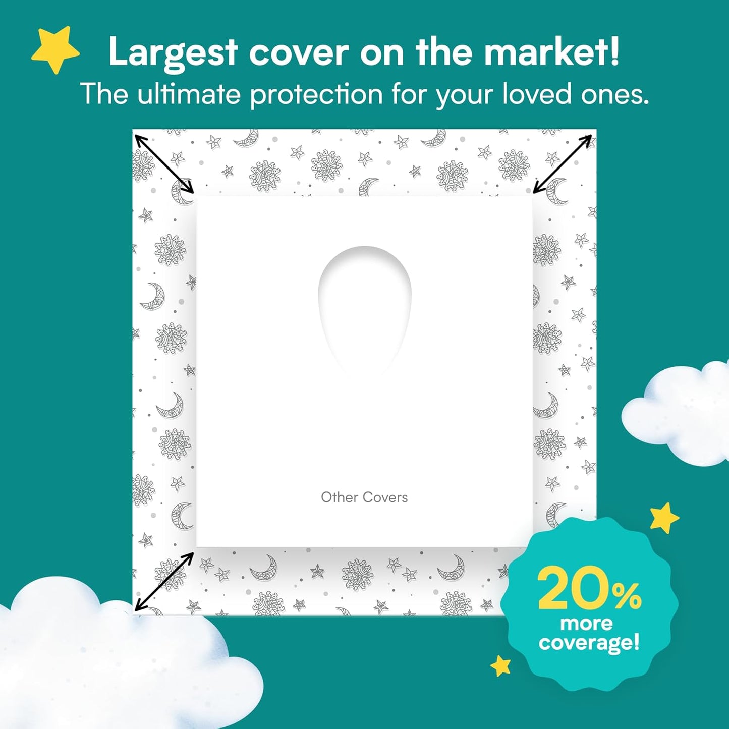 Eli with Love 20 Pack Extra Large Disposable Toilet Seat Cover (Floral) – Toddler Toilet Covers for Full Coverage On Toilet or Potty – Ideal Travel Toilet Seat Covers for Kids and Adults