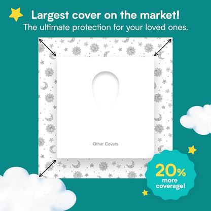 Eli with Love 20 Pack Extra Large Disposable Toilet Seat Cover (Floral) – Toddler Toilet Covers for Full Coverage On Toilet or Potty – Ideal Travel Toilet Seat Covers for Kids and Adults