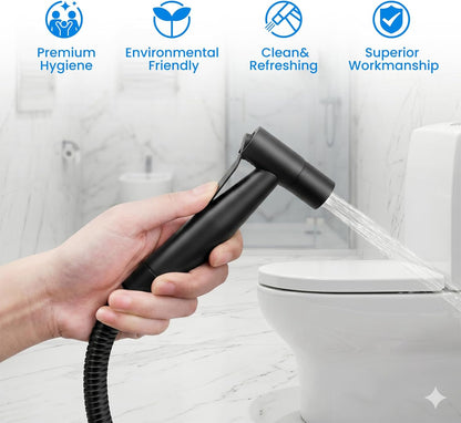 Arofa Handheld Toilet Bidet Sprayer for Toilet-Adjustable Water Pressure Control with Bidet Hose for Feminine Wash, Stainless Steel Brushed Nickel Bidet Faucet Cloth Diaper for Baby Wash