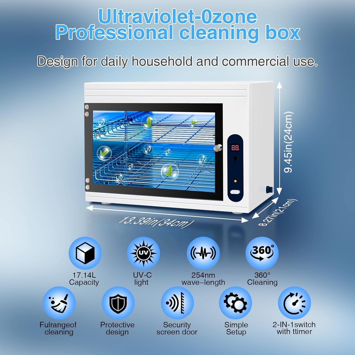 UV Sanitizer Box Professional Home Appliances Salon LED UV Light Sanitizer For Phone Baby Bottle Cleaning Beauty Tools