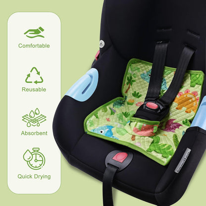 Car Seat Protector for Potty Training, 2 Pack Waterproof CarSeat Liner Toilet Training for Baby Infant Toddler, Dry Seat Piddle Pads Cover for Strollers (Gray)