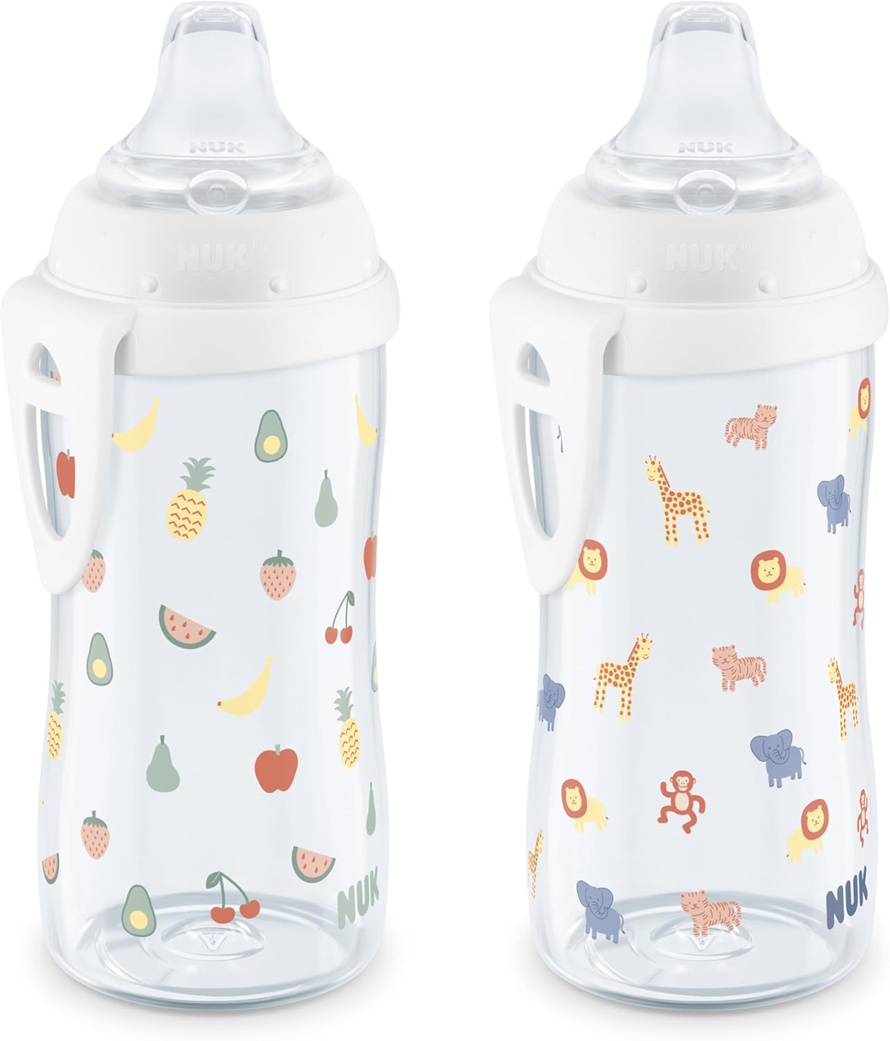 NUK Active Spill Proof Sippy Cup, 10 oz, 2 Pack, 8+ Months, Pink – BPA Free, Spill Proof Sippy Cup