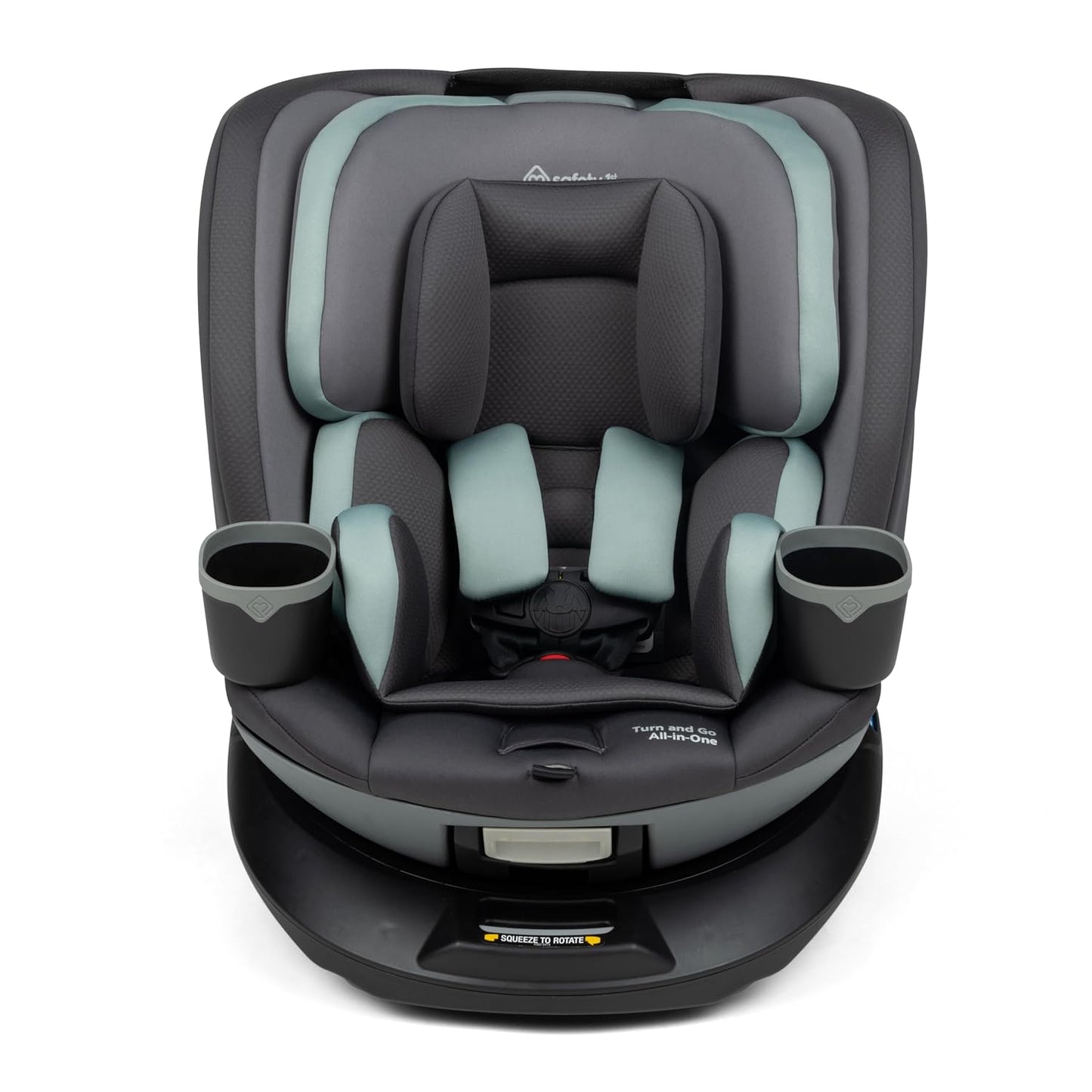 Safety 1st Turn and Go 360 ST Rotating All-in-One Convertible Car Seat, SafetySwivel Technology, SecureTech Installation, 3-in-1 Rear-Facing, Forward-Facing, Booster, 5-100 lbs, Siberian Caviar