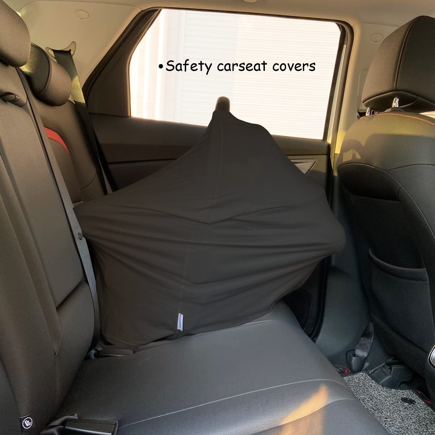 Car Seat Covers for Babies - Multi-use Carseat Canopy Cover Breastfeeding Covers, Stroller Canopy Cover (Navy Dinosaur)