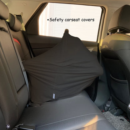 Car Seat Covers for Babies - Multi-use Carseat Canopy Cover Breastfeeding Covers, Stroller Canopy Cover (Navy Dinosaur)