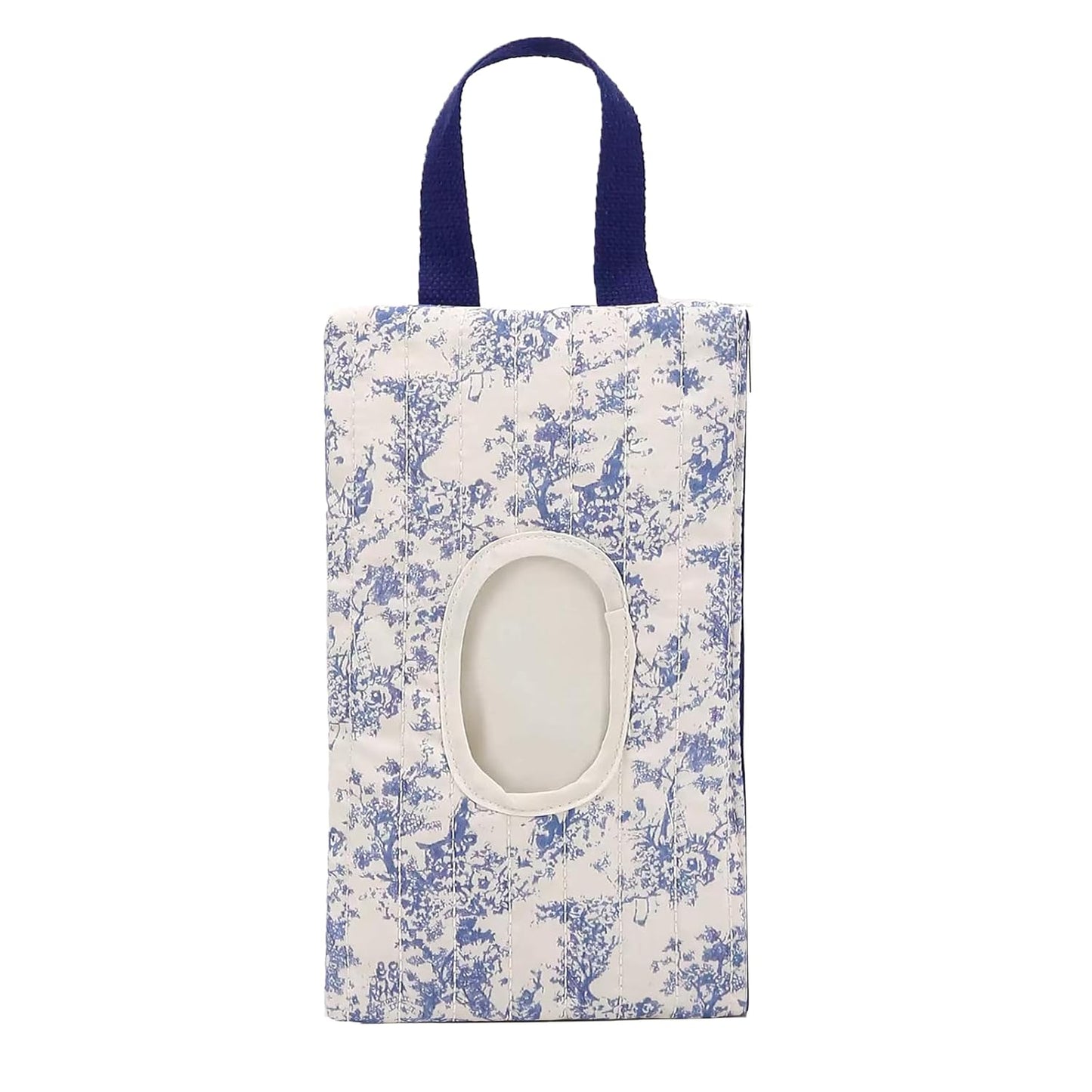 Quilted Baby Wipe Holder Quilted Wipe Pouch Portable Hanging Floral Wet Wipes Bag for Car, Stroller