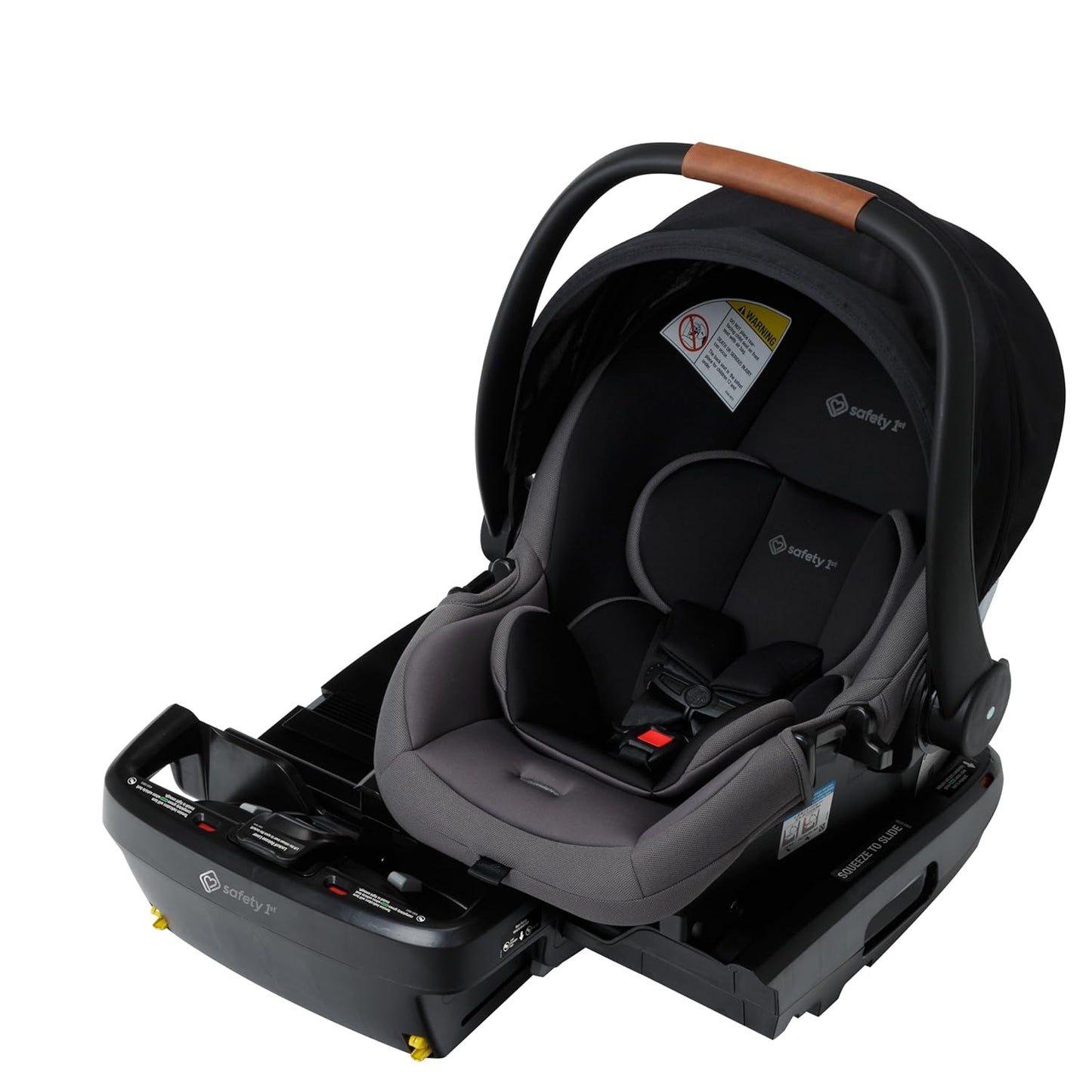 Safety 1st® onBoard™ Slide DLX Infant Car Seat w/SafetySlide™ Base, Easy-Install Rigid Latch, Lightweight Rear-Facing Seat, Newborn Carrier, Extra-Large Canopy, Travel System Ready, Dusty Marble