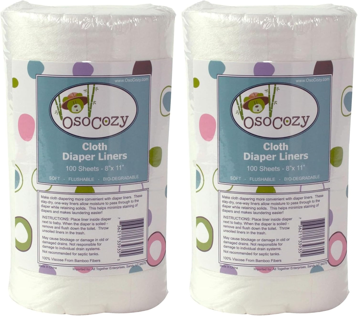 OsoCozy Flushable Diaper Liners - Make Cloth Diapering Convenient with Easy, Quick, Cloth Diaper Liners - Super Soft and Gentle on Baby’s Skin