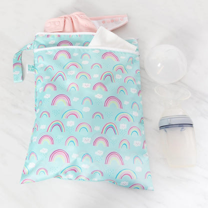 Bumkins Disney Waterproof Wet Bag for Baby, Travel, Swim Suit, Cloth Diapers, Pump Parts, Pool, Gym Clothes, Toiletry, Strap to Stroller, Daycare, Zip Reusable Bag, Packing Pouch, Winnie the Pooh