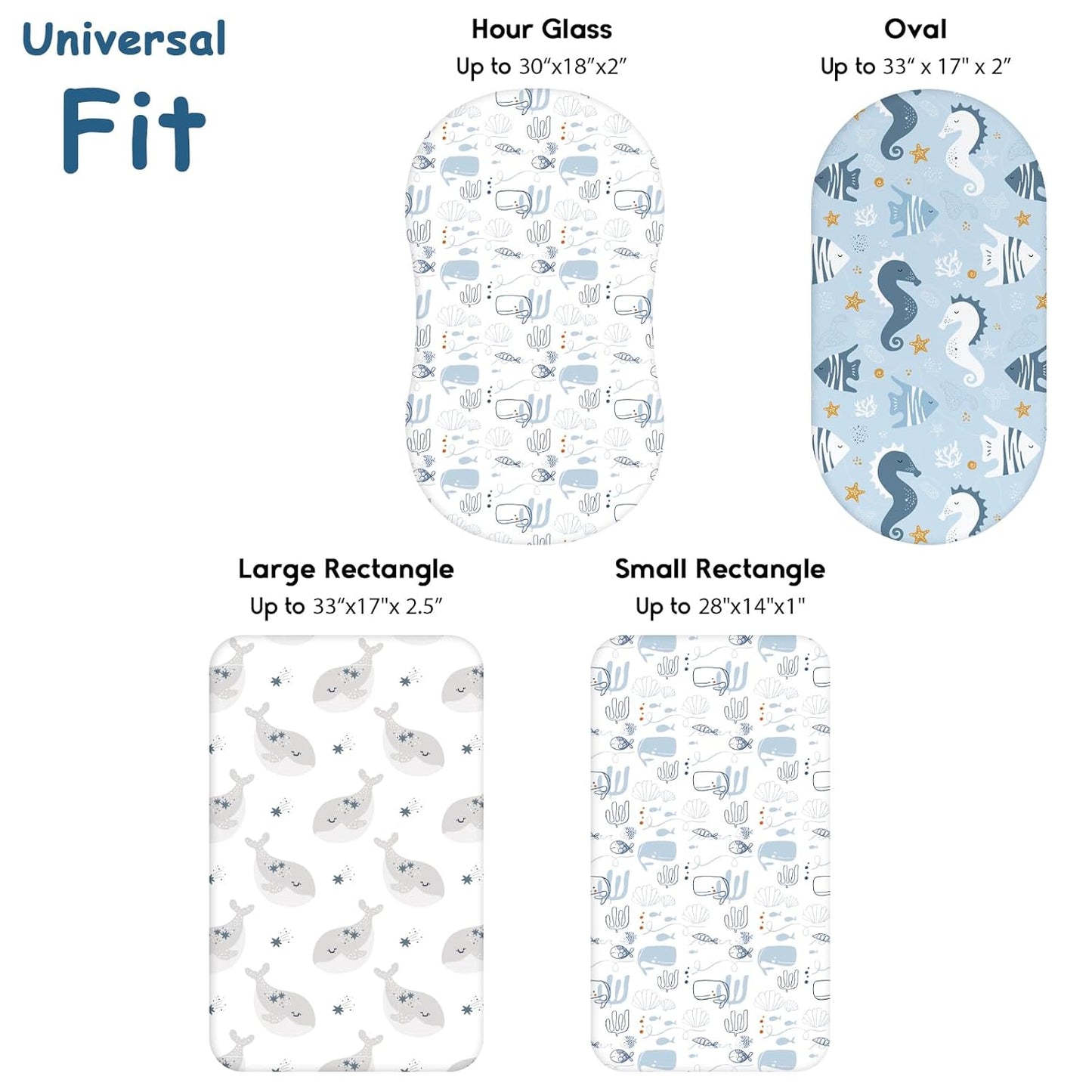 Yoofoss Pack and Play Sheets Fitted, Mini Crib Sheets 2-Pack for Pack N Play Mattress, Stretchy Playard Sheet, Soft and Breathable Green+Giraff