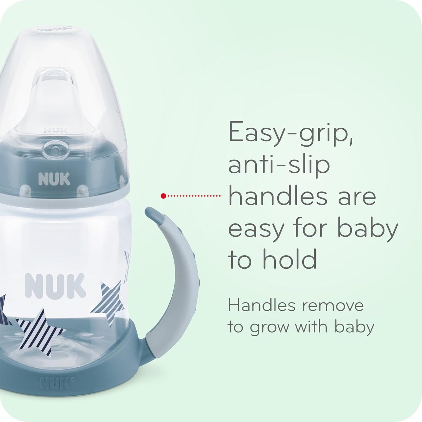 NUK Active Spill Proof Sippy Cup, 10 oz, 2 Pack, 8+ Months, Pink – BPA Free, Spill Proof Sippy Cup