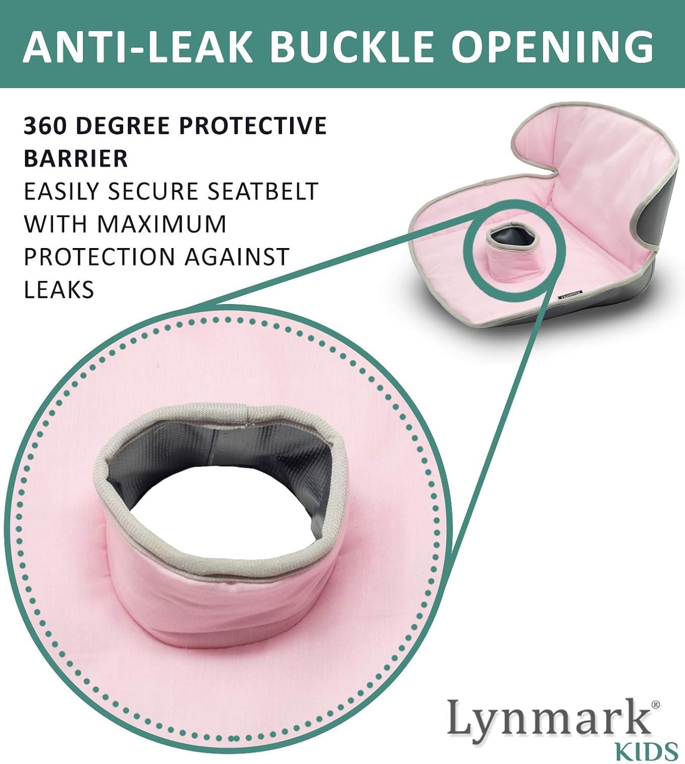 Lynmark® Potty Training Car Seat Protector Cover - Waterproof Soft Piddle Pads for Toddlers and Baby Carseat - Travel-Friendly Universal Washable Liner Mat for Spills, Nappy Leaks, Accidents - Black