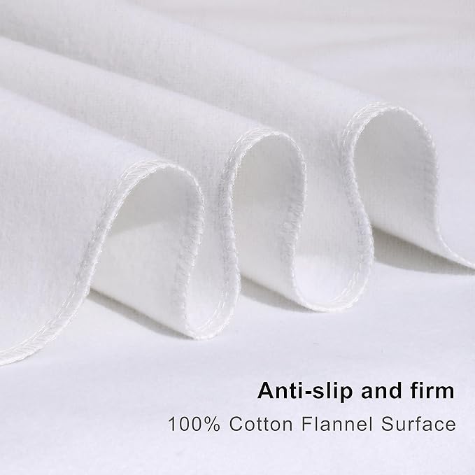 Flannel Crib Protector Pad，100％ Waterproof Mattress Protector Pad, One Size, 27" X 39", 2Pack
