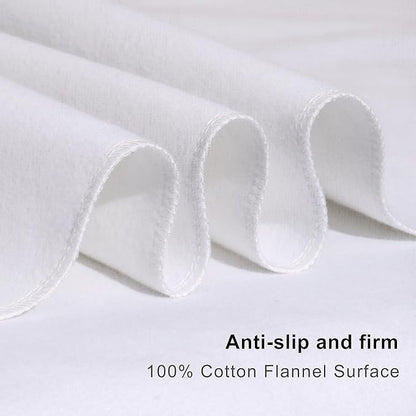 Flannel Crib Protector Pad，100％ Waterproof Mattress Protector Pad, One Size, 27" X 39", 2Pack