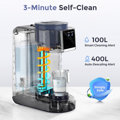 Momfann Formula Maker Pro, 2-Minute Quick Mix Baby Formula Dispenser, One-Touch Automatic Milk Maker, 3 Formula Temps + 4 Hot Water Choice, 2L Tank & Sealed Powder Container for Clump-Free Formula